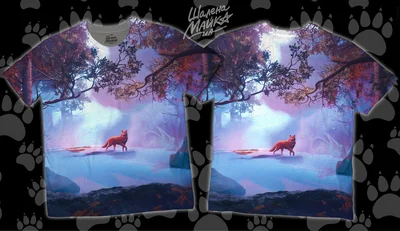 Футболки с полной запечаткой: лиса (4)